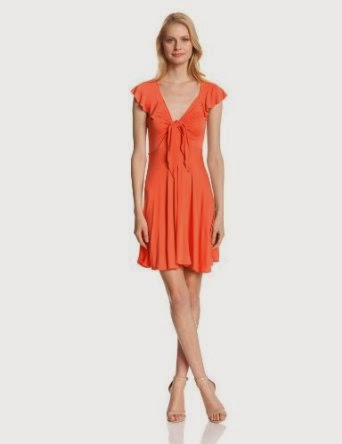 BCBGeneration Ruffle Cap Sleeve Dress