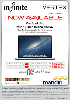 Harga MacBook Pro with 13 inch Retina display