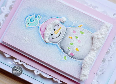 SRM Stickers Blog - Let it Snow! by Michele - #card #christmas #glitter #clearstamps #janesdoodles #warmwishes #glitter