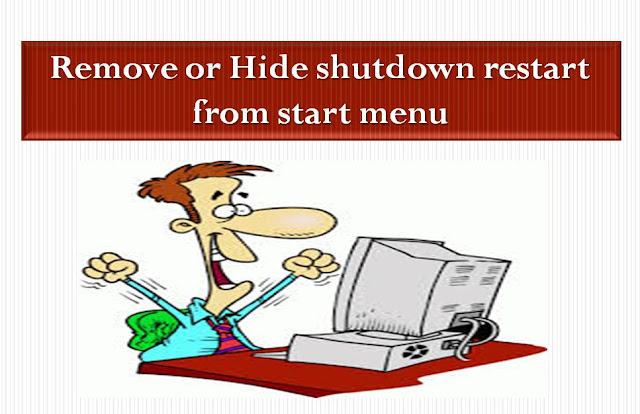 Remove or hide shutdown restart sleep and hibernate button from start menu