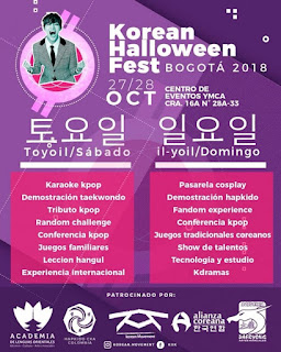 Programacion Korean Halloween Fest Bogotá 2018