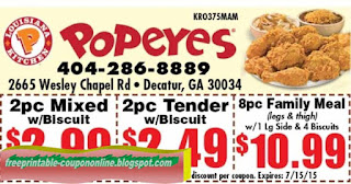 Free Printable Popeyes Chicken Coupons