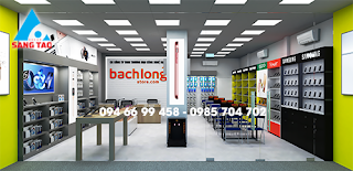 Thiết kế thi công shop điện thoại BẠCH LONG - Hoàng Văn Thụ, Tân Bình