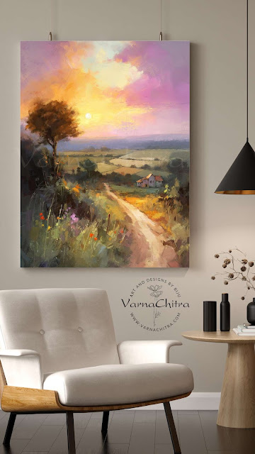 Nice landscape painting for interior decoration