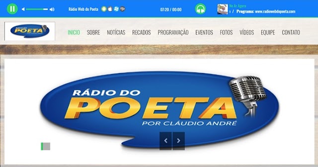 ESCUTE A PROGRAMAÇÃO DA RÁDIO WEB DO POETA.COM