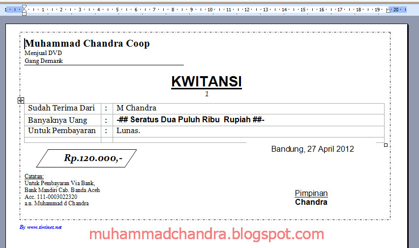 Contoh Invoice Elektronik - Contoh 36