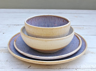 j clay pottery place setting