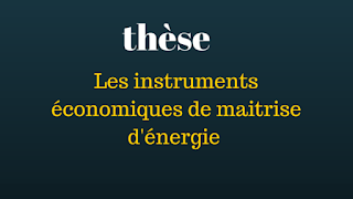 Les instruments économiques de maitrise de l'énergie