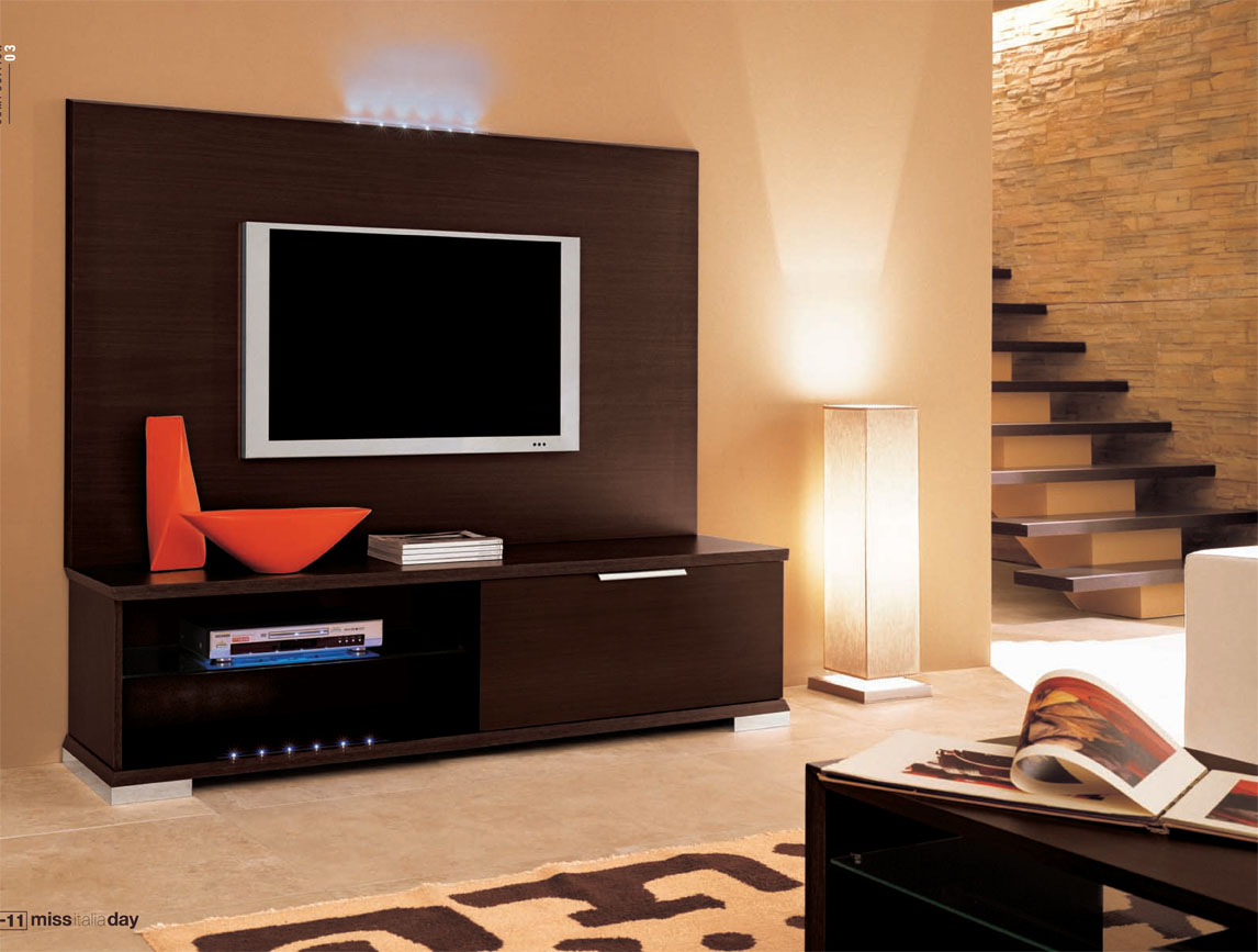 Flat Screen TV Cabinet Design Luxurious and stylish Simple Wood TV 