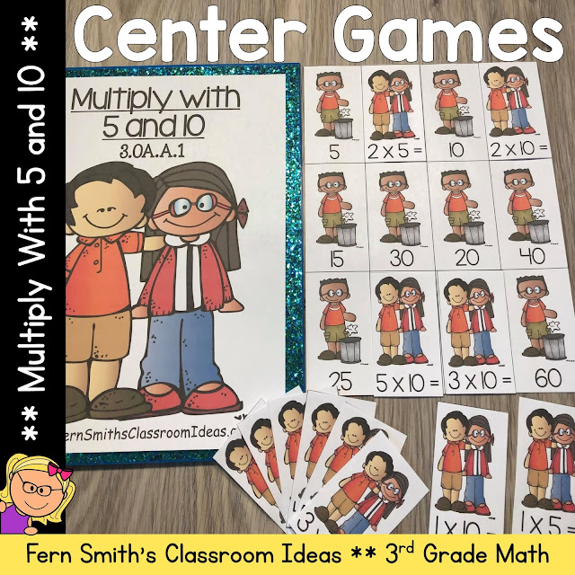 3rd Grade Go Math 4.2 Multiply with 5 and 10 Bundle by Fern Smith's Classroom Ideas