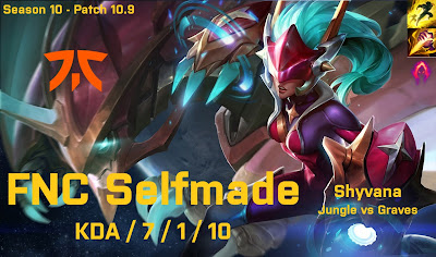 FNC Selfmade Shyvana JG vs Graves - EUW 10.9