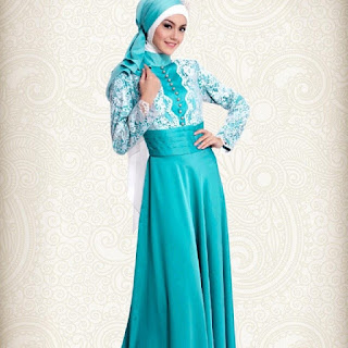 model baju gamis brokat pesta