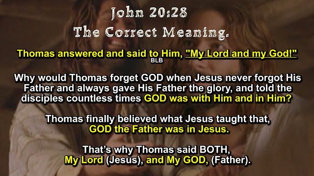 John 20:28 The Correct Meaning.