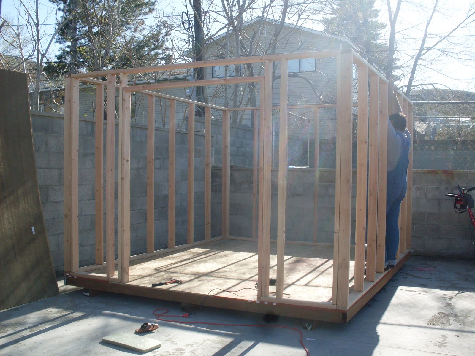 Blessed Rain: Day 2 Building a Shed