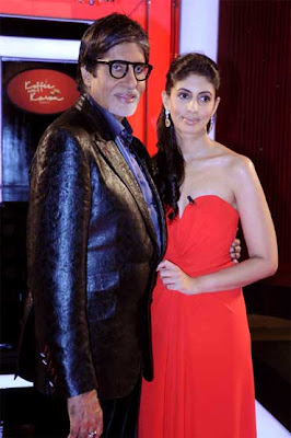 Amitabh Bachchan with his Daughter Shweta Nanda Wallpaper Pics Scene 2010