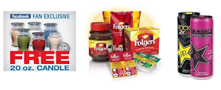 Free Candle Folgers, Rockstar and More
