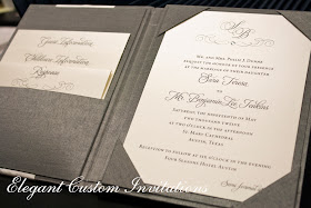 Folio pocket wedding invitations