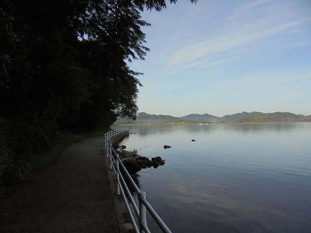 中海岸辺の遊歩道