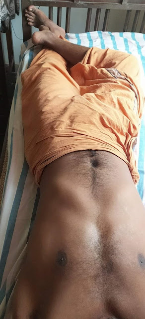 Tamil Men Sleeping with Veshti - Kaavi Veshti