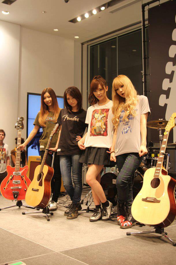SCANDAL at Uniqlo x Fender Launch 2012