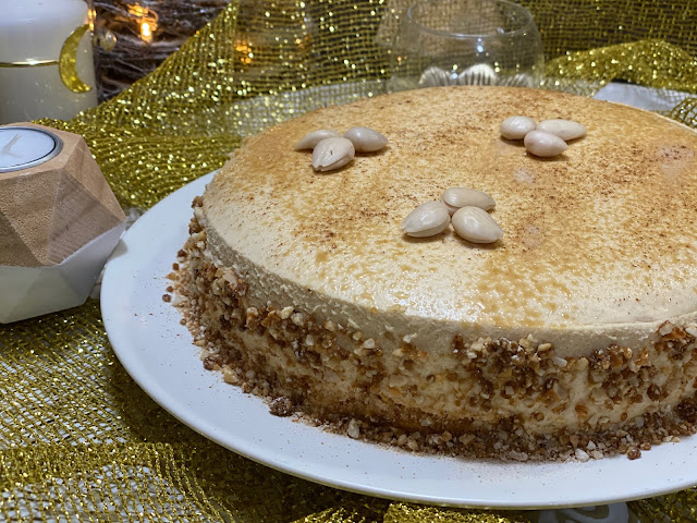 Bavaroise de turrón y gelatina de almendra para Navidad