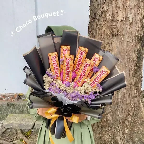 toko buket coklat terdekat, buket coklat surabaya, buket snack murah surabaya