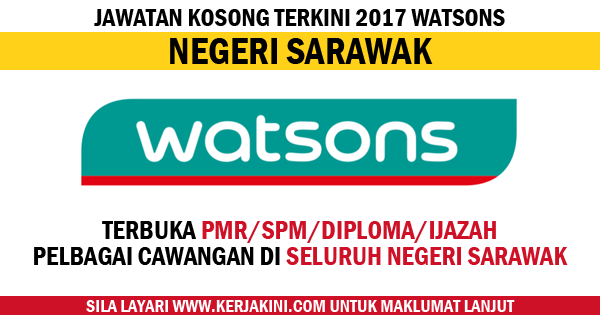 Temuduga Terbuka Kedai Farmasi Watson Jawatan Kosong 