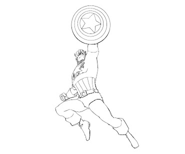 #3 Captain America Coloring Page