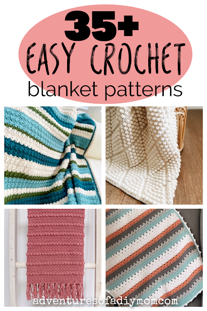 collage of easy crochet patterns