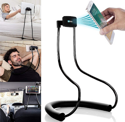 Portable Adjustable Rotating with Flexible Magnetic Tablet & Cell Phone Holder