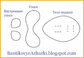 СХЕМА украшения на новогодние конфеты "Мышата"