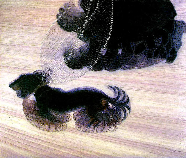 Giacomo Balla painting of a walking dog