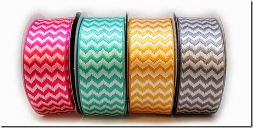 satin chevron one and a half wide