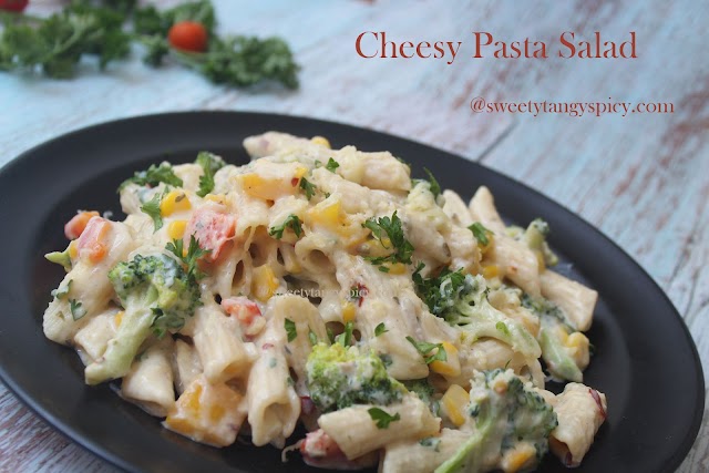 Creamy Cheesy Pasta salad | Creamy Penne Pasta Recipe | How To Make White Sauce Penne Pasta