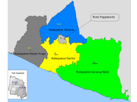 Letak Geografis Kabupaten dan Kota di Prov. Daerah Istimewa Yogyakarta (DIY)