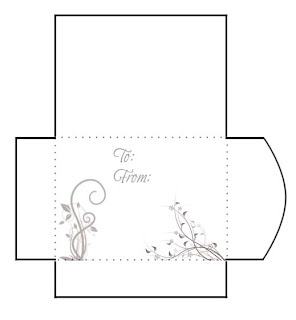 Swirls Print and Cut Gift Card Envelope 