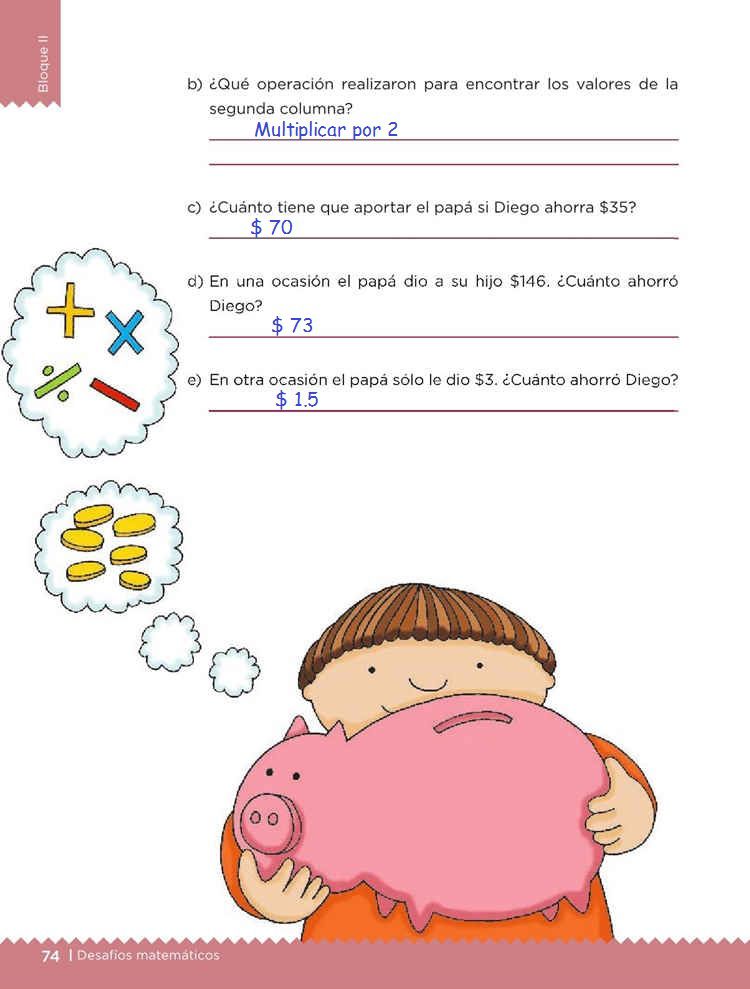 El Ahorro Desafio 33 Desafios Matematicos Quinto Grado Contestado Tareas Cicloescolar