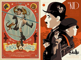 Charlie Chaplin Screen Print Series by Nautilus Art Prints - The Circus by Jonathan Burton & The Kid by Tom Whalen