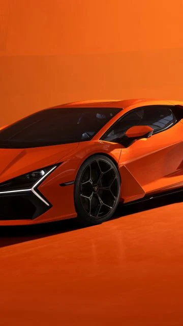 لامبورغيني ريفويلتو ، سيارة رياضية هجينة ، أورانج استاتيك ، 5 ك ، 8 ك ، 2023