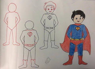 dibuja caricaturas superman