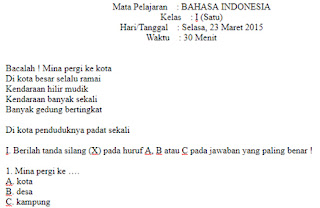 Soal-UKK-UTS-Bahasa-Indonesia-Kelas-1-SD-Semester-2