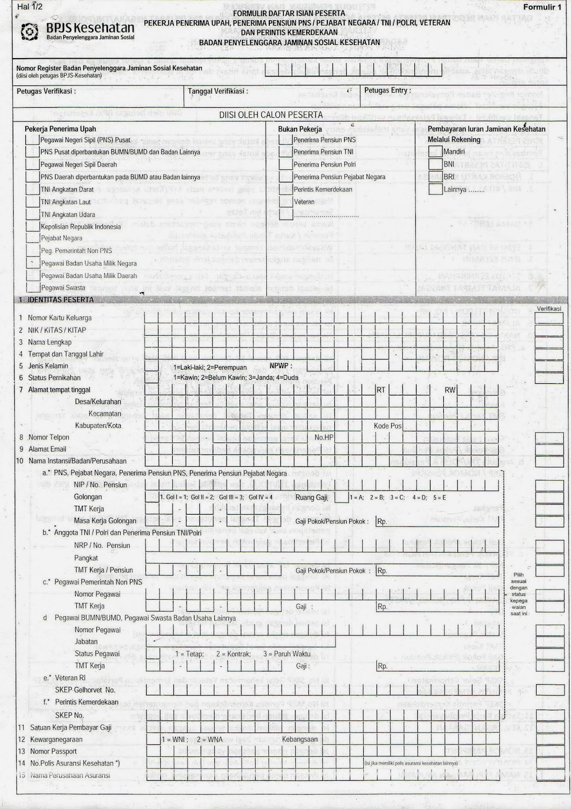 Download Formulir Bpjs Ketenagakerjaan  New Style for 