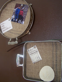 hot dish bulletin board with burlap http://bec4-beyondthepicketfence.blogspot.com/2011/01/on-todays-menu-hot-casserole-bulletin.html