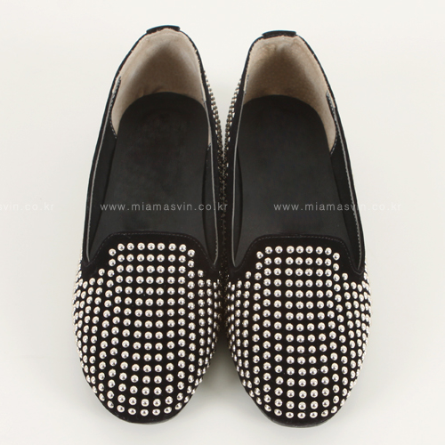 Round Studded Loafers