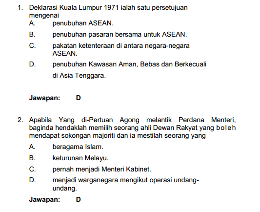 Rujukan Contoh Soalan Peperiksaan Pembantu Laut A19 