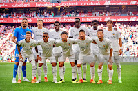 VALENCIA C. F. Temporada 2022-23. Mamardashvili, Gabriel Paulista, Yunus Musah, Diakhaby, Thierry Correia, Jesús Vázquez. Samu Castillejo, Samuel Lino, Hugo Duro, Carlos Soler y Hugo Guillamón. ATHLETIC CLUB DE BILBAO 1 VALENCIA C. F. 0 Domingo 21/08/2022, 17:30 horas. Bilbao, Vizcaya, estadio de San Mamés: 43.333 espectadores. GOLES: 1-0: 43’, Álex Berenguer.