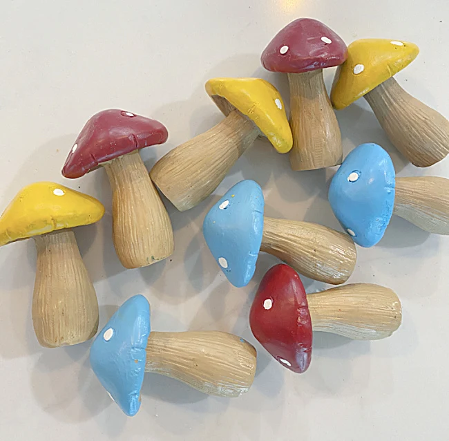 colored mushrooms