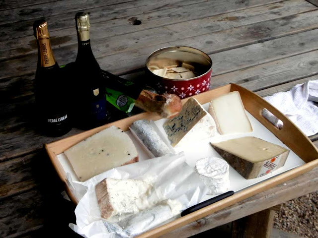 Cheese and champagne. Photo by Loire Valley Time Travel.