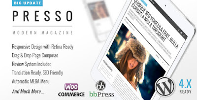 Download PRESSO v2.0.1 Modern Magazine Wordpress Theme