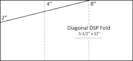 Diagonal Designer Paper Fold Template by Julie Davison www.juliedavison.com